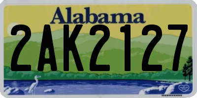 AL license plate 2AK2127