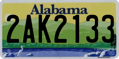 AL license plate 2AK2133