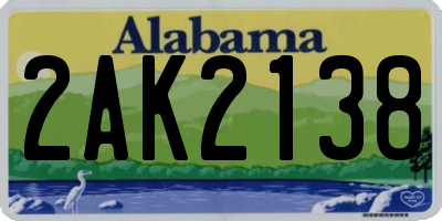 AL license plate 2AK2138