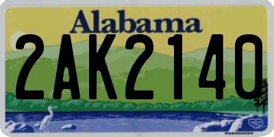 AL license plate 2AK2140