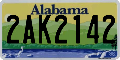 AL license plate 2AK2142