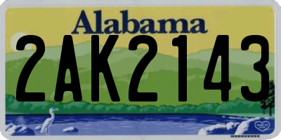 AL license plate 2AK2143