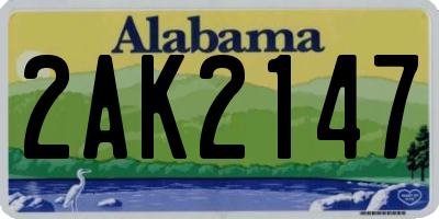 AL license plate 2AK2147