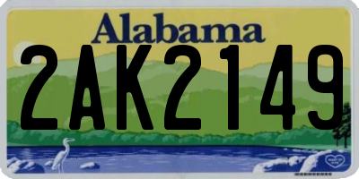 AL license plate 2AK2149