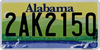 AL license plate 2AK2150
