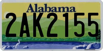AL license plate 2AK2155