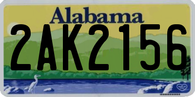 AL license plate 2AK2156