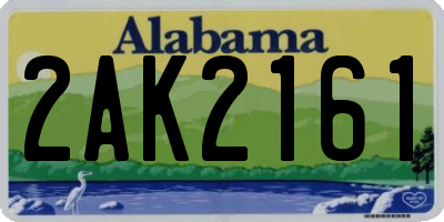 AL license plate 2AK2161
