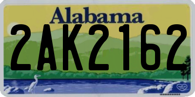 AL license plate 2AK2162