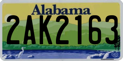 AL license plate 2AK2163