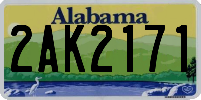 AL license plate 2AK2171