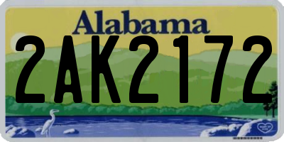 AL license plate 2AK2172