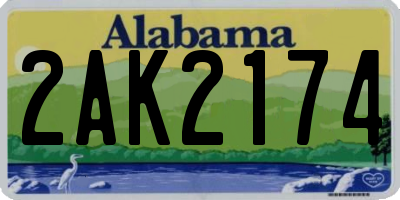 AL license plate 2AK2174