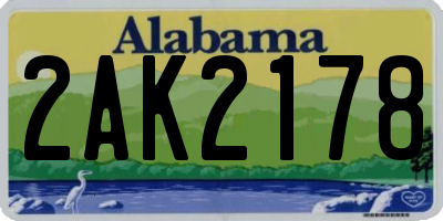 AL license plate 2AK2178