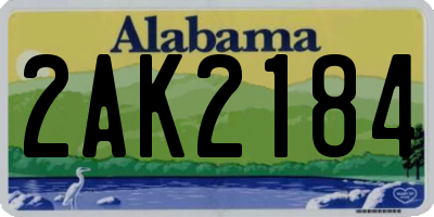 AL license plate 2AK2184