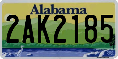 AL license plate 2AK2185