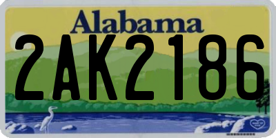 AL license plate 2AK2186