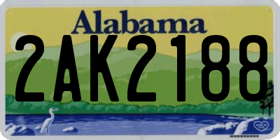 AL license plate 2AK2188