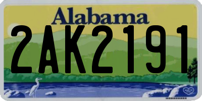 AL license plate 2AK2191