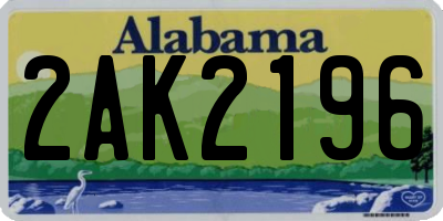AL license plate 2AK2196