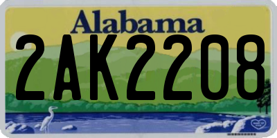 AL license plate 2AK2208
