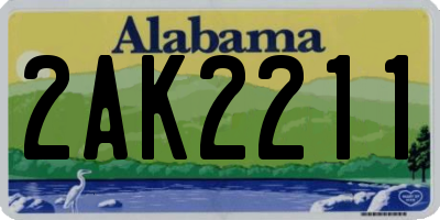 AL license plate 2AK2211