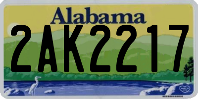 AL license plate 2AK2217