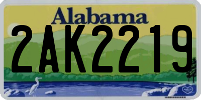 AL license plate 2AK2219