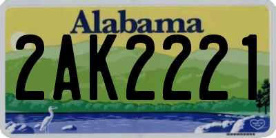 AL license plate 2AK2221