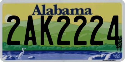 AL license plate 2AK2224