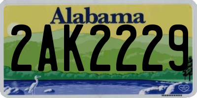 AL license plate 2AK2229