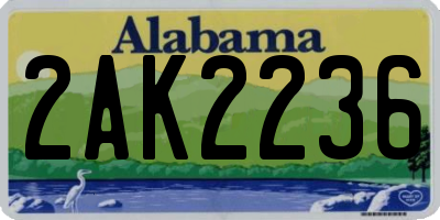 AL license plate 2AK2236