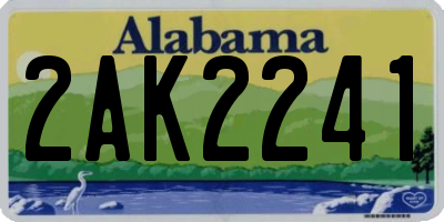AL license plate 2AK2241