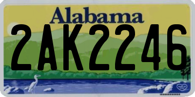AL license plate 2AK2246