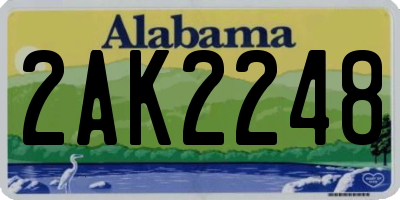 AL license plate 2AK2248