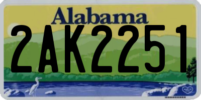 AL license plate 2AK2251