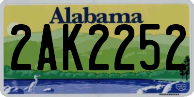 AL license plate 2AK2252