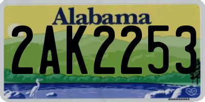 AL license plate 2AK2253