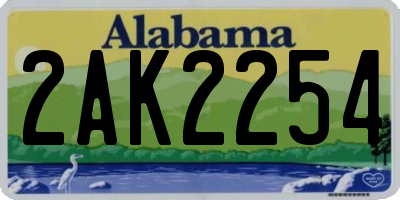 AL license plate 2AK2254