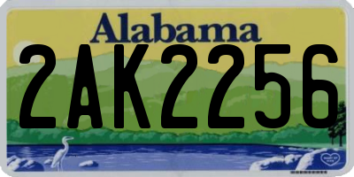 AL license plate 2AK2256