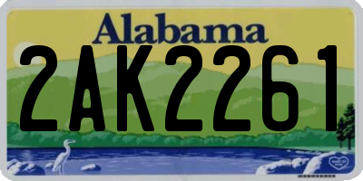 AL license plate 2AK2261