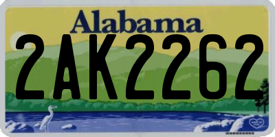 AL license plate 2AK2262