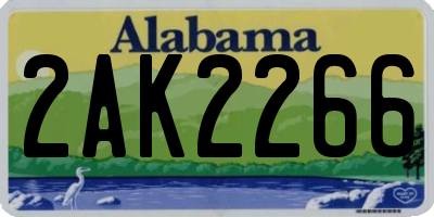 AL license plate 2AK2266