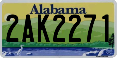 AL license plate 2AK2271
