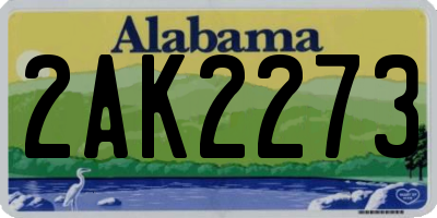 AL license plate 2AK2273