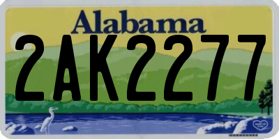 AL license plate 2AK2277