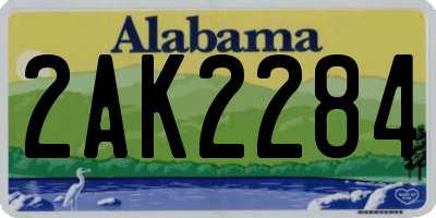 AL license plate 2AK2284