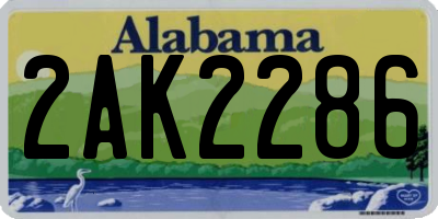 AL license plate 2AK2286