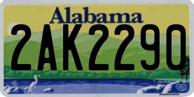 AL license plate 2AK2290