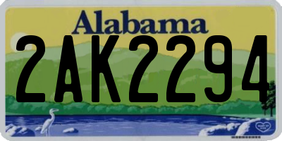 AL license plate 2AK2294